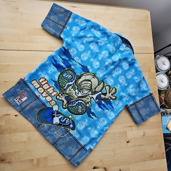 Kid's No Rules Vintage Polyester Button Up Shirt - Picture 2 of 8